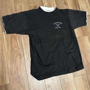 Vintage 90s Cooperstown Baseball Black Grey Crewneck Shirt